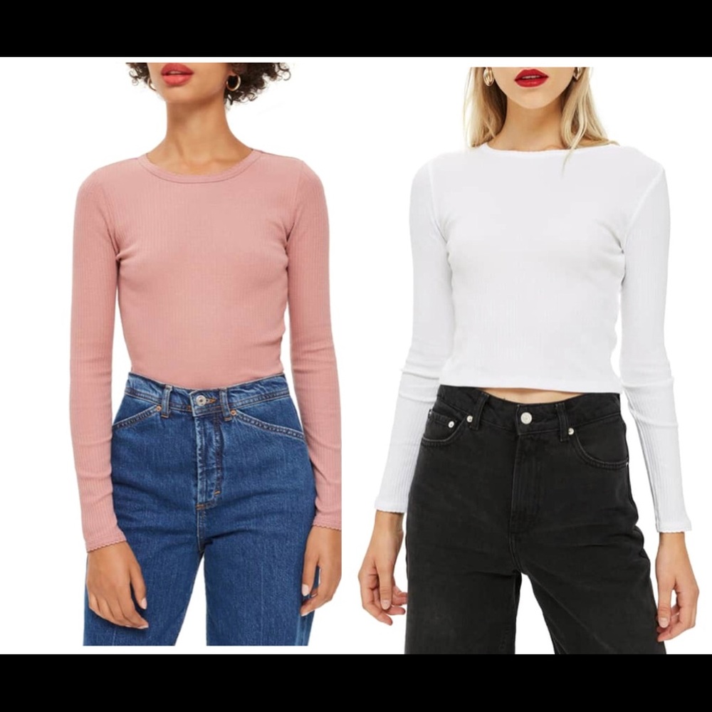 SOLD NWOT Bundle 2 Topshop long sleeve ribbed tees